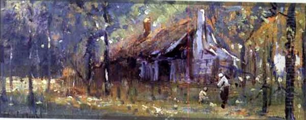 The Cabin, St. Augustine, Florida Oil Painting by Arthur Vidal Diehl