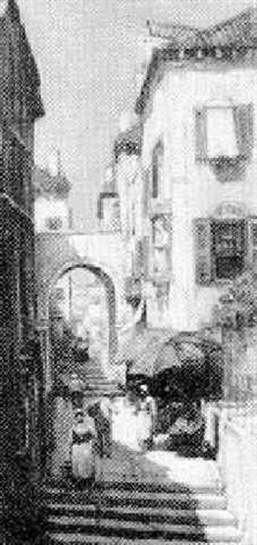 Naples Street Scene Oil Painting by Arthur Vidal Diehl