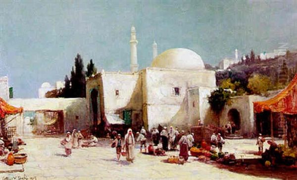 Scene D'algerie Oil Painting by Arthur Vidal Diehl