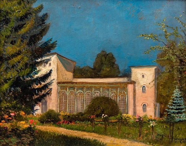 Schlosspark Zu Wetzdorf Oil Painting by Hanns Diehl-Wallendorf