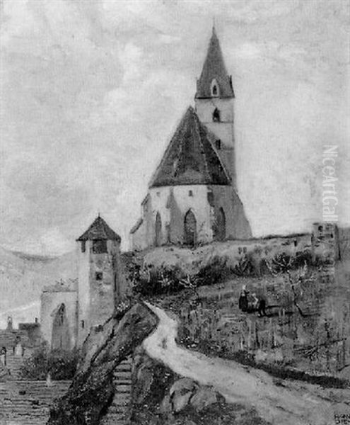 Weisenkirchen In Der Wachau Oil Painting by Hanns Diehl-Wallendorf