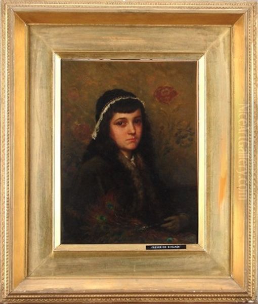 Portrait Of A Young Girl Oil Painting by Frederick Dielman