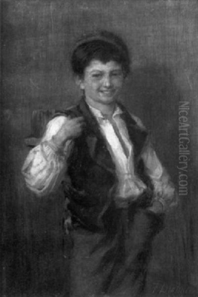 Street Urchin Oil Painting by Frederick Dielman