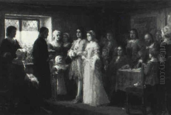 The Betrothal Oil Painting by Frederick Dielman