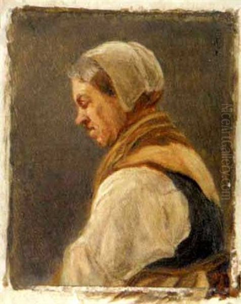 Bildnis Einer Bauerin Oil Painting by Jakob Fuerchtegott Dielmann