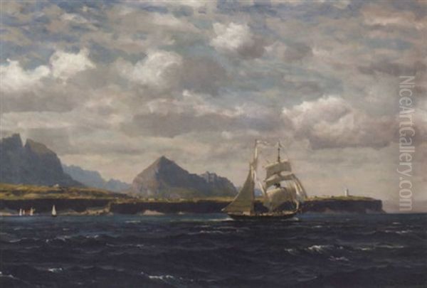 Approaching The Headland Oil Painting by Michael Zeno Diemer