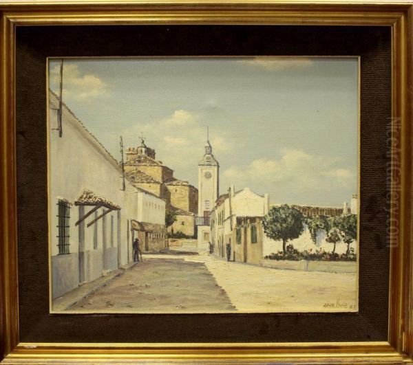 Calle De Pueblo Oil Painting by Arellano