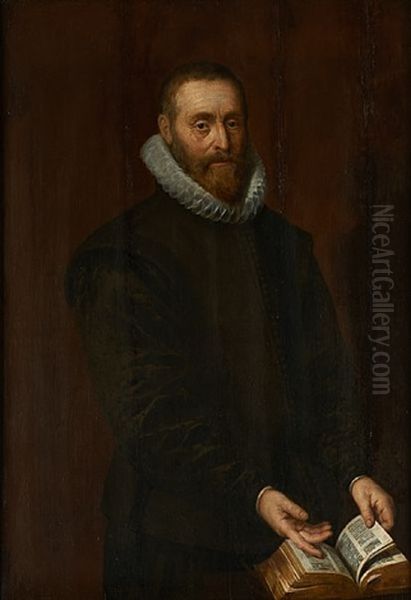 Portrait D`homme Au Livre Oil Painting by Abraham van Diepenbeeck