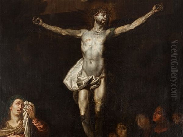 Crucifixion Oil Painting by Abraham van Diepenbeeck