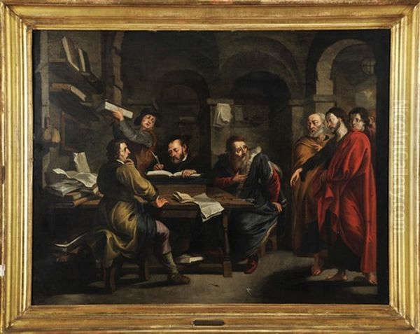 A Vocacao De Sao Mateus Oil Painting by Abraham van Diepenbeeck