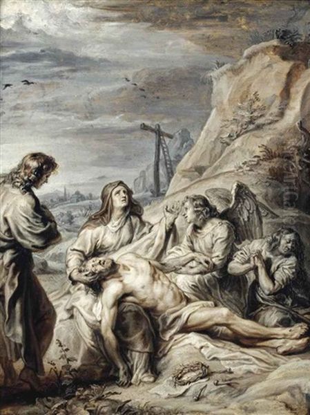 The Lamentation Oil Painting by Abraham van Diepenbeeck