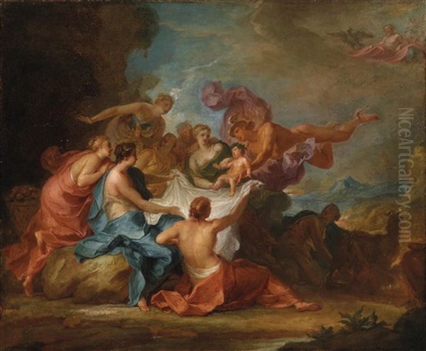 Allegorie Auf Die Erziehung Des Jupiterknaben Bei Den Nymphen Des Gebirges Ida Oil Painting by Abraham van Diepenbeeck