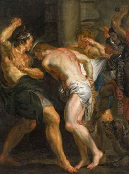 La Flagellation Du Christ Oil Painting by Abraham van Diepenbeeck