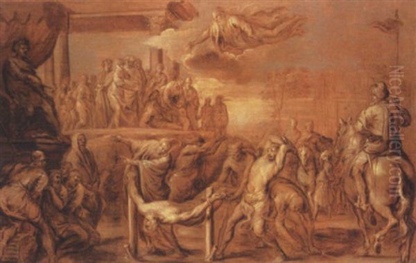 The Martyrdom Of Saint Vincent Of Saragossa Oil Painting by Abraham van Diepenbeeck