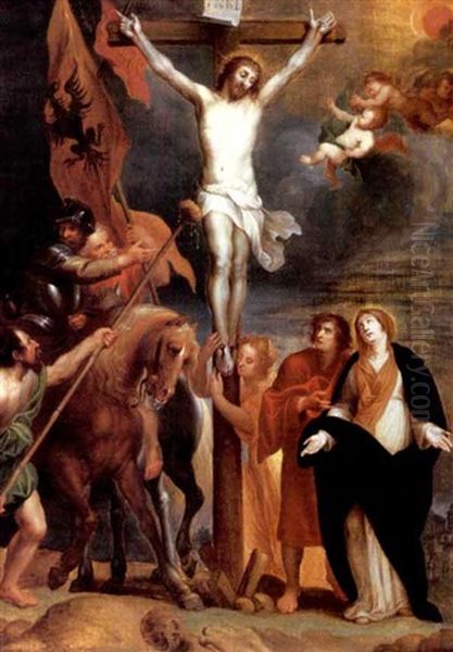 The Crucifixion Oil Painting by Abraham van Diepenbeeck