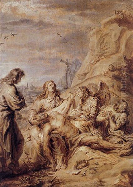 The Lamentation Oil Painting by Abraham van Diepenbeeck