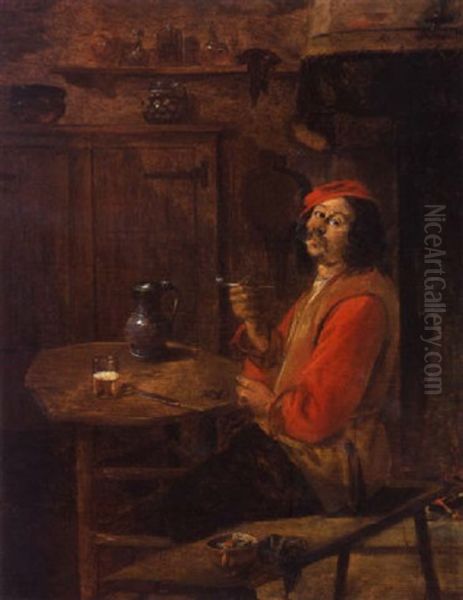 Der Zufriedene Zecher Oil Painting by Abraham Diepraam