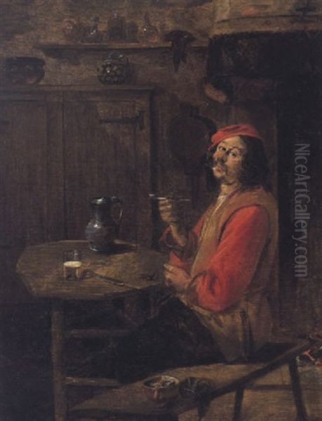 Der Zufriedene Zecher Oil Painting by Abraham Diepraam