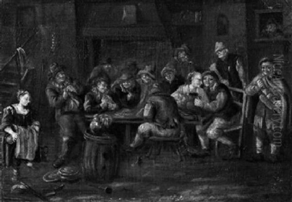 Frohliche Bauerngesellschaft In Einer Taverne by Abraham Diepraam