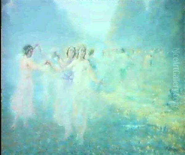 La Ronde Matinale Des Sylphides Oil Painting by Pierre Jacques Dierckx