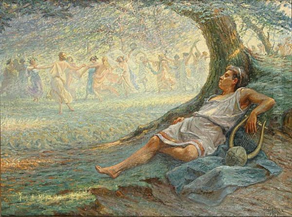 Orpheus, De Zoetgevooisde Zanger Van Thracie Oil Painting by Pieter Dierckx