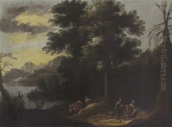 Waldlandschaft Oil Painting by Adriaen Van Diest