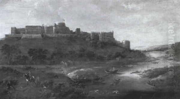 Windsor Castle Oil Painting by Adriaen Van Diest