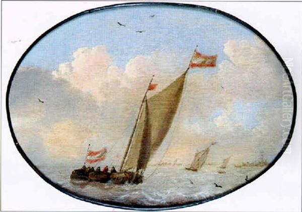 Marine Oil Painting by Jeronymus Van Diest