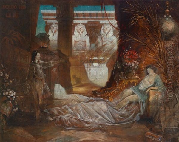 Orientalische Szene (casar Und Kleopatra ?) Oil Painting by Leo Diet