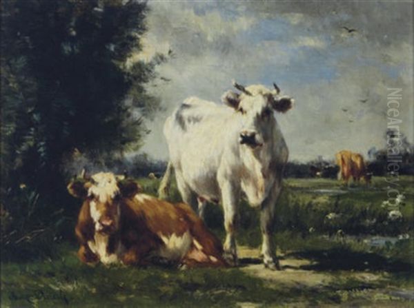 Cows Out To Pasture by Marie Dieterle