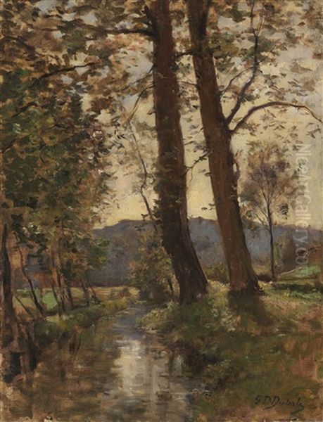 Waldbach Oil Painting by Pierre Georges Dieterle