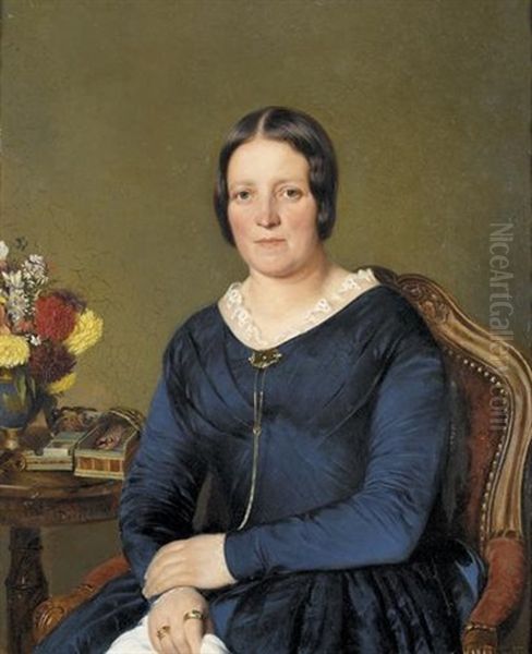 Bildnis Einer Sitzenden Dame Oil Painting by Johann Friedrich Dietler