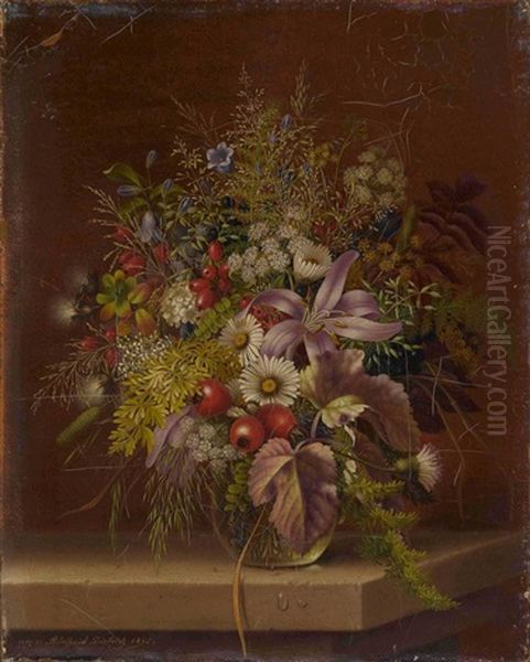 Blumenstillleben Oil Painting by Adelheid Dietrich