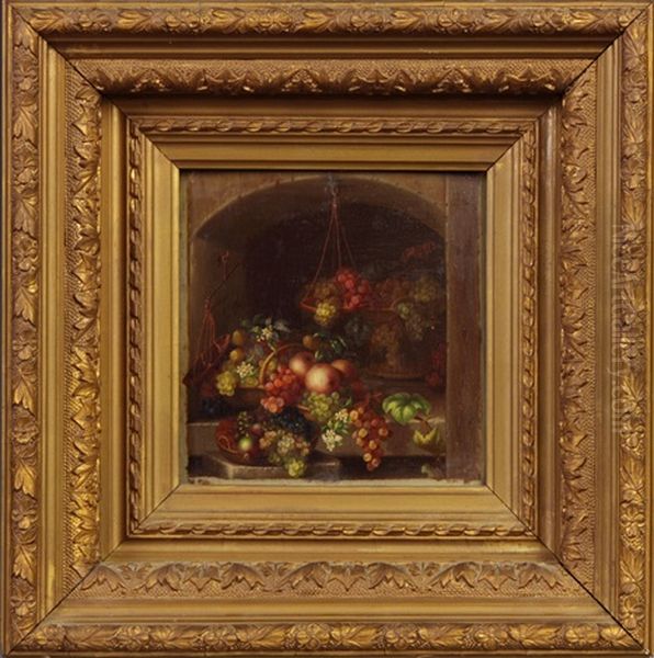 Still Life Of Fruit Oil Painting by Adelheid Dietrich