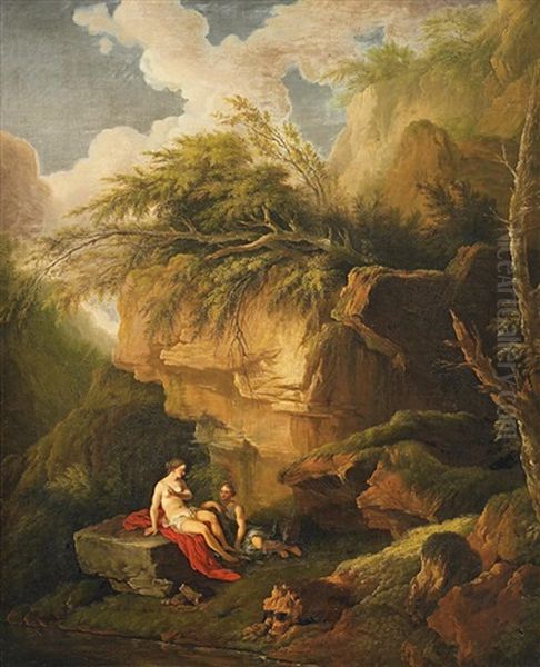 Mythologische Szene Oil Painting by Christian Wilhelm Ernst Dietrich