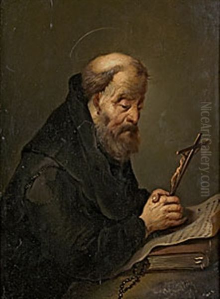 Helige Franciskus Oil Painting by Christian Wilhelm Ernst Dietrich