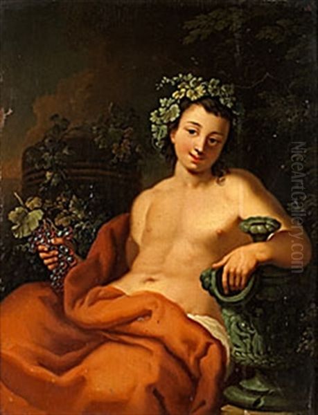 Bacchus Oil Painting by Christian Wilhelm Ernst Dietrich