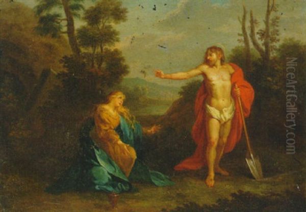 Noli Me Tangere Oil Painting by Christian Wilhelm Ernst Dietrich