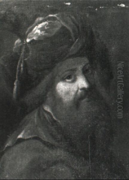 Bildnis Eines B,rtigen Mannes Mit Turban by Christian Wilhelm Ernst Dietrich