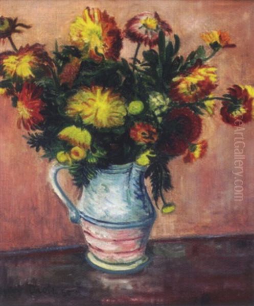 Blumenstraus In Vase Oil Painting by Jakob Dietz