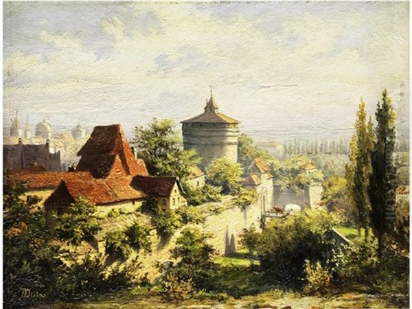 Blick Uber Die Altstadt Von Nurnberg Oil Painting by Bruno Dietze