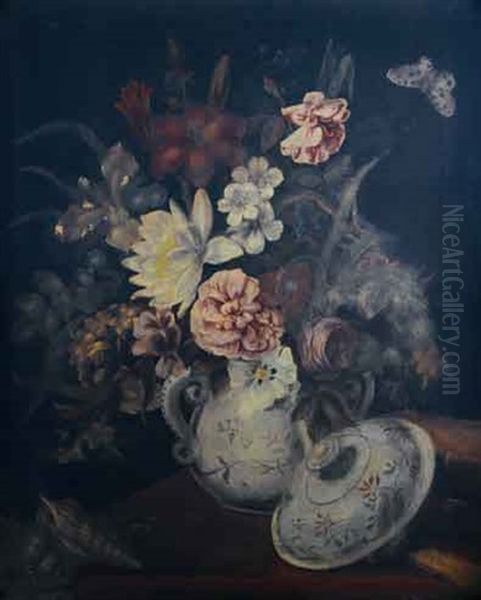 Bouquet De Fleurs Oil Painting by Margaretha-Barbara Dietzsch