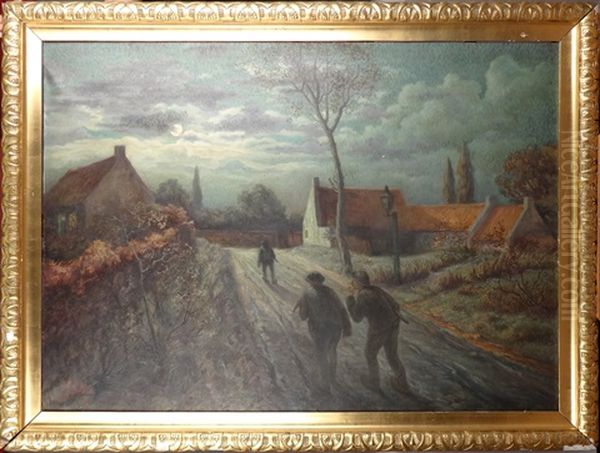 Marche Dans La Nuit Oil Painting by Victor Dieu