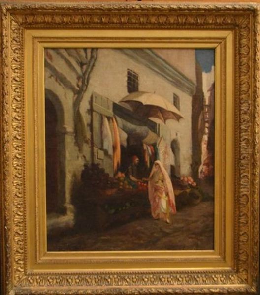 Marche D'alger Oil Painting by Emmanuel De Dieudonne