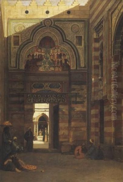 Entree De La Mosquee Oil Painting by Emmanuel De Dieudonne