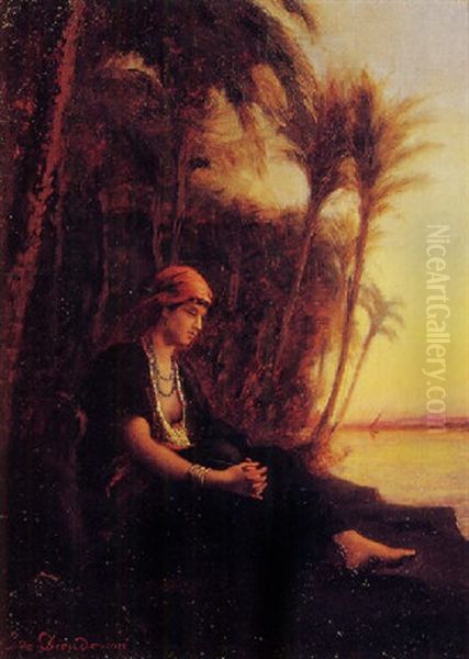 Reverie Au Bord Du Nil Oil Painting by Emmanuel De Dieudonne