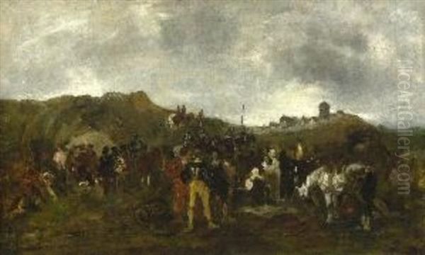 Feldlager Oil Painting by Wilhelm Von Diez