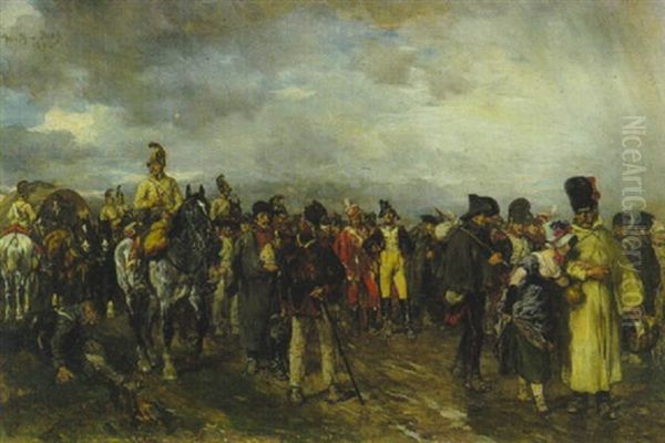 Szene Aus Den Napoleonischen Kriegen Oil Painting by Wilhelm Von Diez