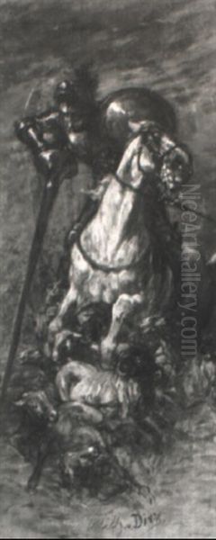 Don Quichotte Oil Painting by Wilhelm Von Diez