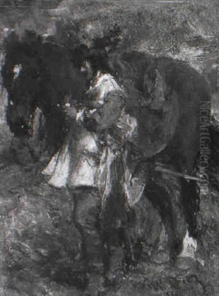 Reitersmann Und Pferd Oil Painting by Wilhelm Von Diez